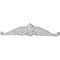 Ekena Millwork 10 5/8"W x 2 1/4"H x 3/4"P Wings Center Onlay ONL10X02X01WI - alternate 1